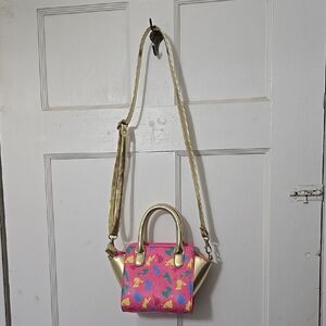 Princess Girls Pink Gold Pastel Crossbody Purse Excellent Condition
